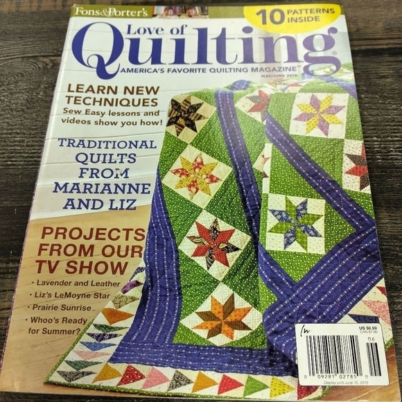 Fons & Porter's Love of Quilting Magazine May/June 2015 Owl Quilt Patterns - Picture 1 of 4